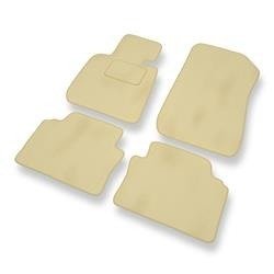 Velours automatten voor BMW 3 M3 IV E90 (2007-2013) - vloermatten - mattenset - DGS Autodywan - beige