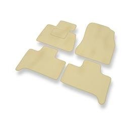 Velours automatten voor BMW X5 I E53 (1999-2006) - vloermatten - mattenset - DGS Autodywan - beige