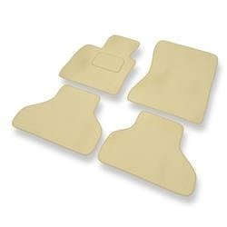 Velours automatten voor BMW X5 II E70 (2007-2013) - vloermatten - mattenset - DGS Autodywan - beige