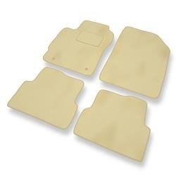 Velours automatten voor Chevrolet Kalos II T300 (2011-2020) - vloermatten - mattenset - DGS Autodywan - beige