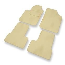 Velours automatten voor Citroen C3 I (2002-2009) - vloermatten - mattenset - DGS Autodywan - beige