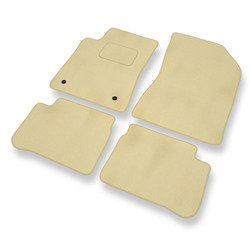 Velours automatten voor Citroen C3 III (2016-....) - vloermatten - mattenset - DGS Autodywan - beige