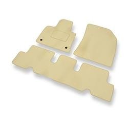 Velours automatten voor Citroen C4 Picasso II (2013-2018) - vloermatten - mattenset - DGS Autodywan - beige