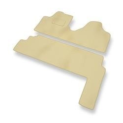 Velours automatten voor Citroen Jumpy II (2007-2016) - vloermatten - mattenset - DGS Autodywan - beige