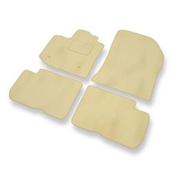 Velours automatten voor Dacia Lodgy (2012-....) - vloermatten - mattenset - DGS Autodywan - beige