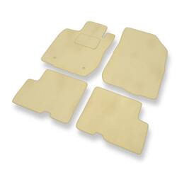 Velours automatten voor Dacia Sandero I, II (2008-2020) - vloermatten - mattenset - DGS Autodywan - beige