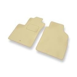 Velours automatten voor Fiat 500 (2007-2012) - vloermatten - mattenset - DGS Autodywan - beige