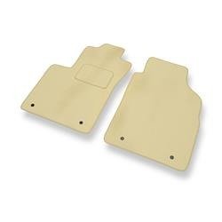 Velours automatten voor Fiat 500 (2012-....) - vloermatten - mattenset - DGS Autodywan - beige