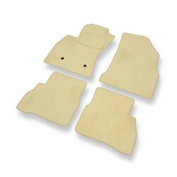 Velours automatten voor Fiat Doblo II (2010-2022) - vloermatten - mattenset - DGS Autodywan - beige