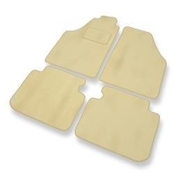 Velours automatten voor Fiat Idea (2003-2012) - vloermatten - mattenset - DGS Autodywan - beige