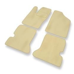 Velours automatten voor Fiat Seicento (1998-2010) - vloermatten - mattenset - DGS Autodywan - beige