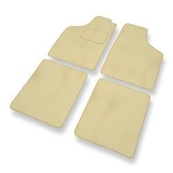 Velours automatten voor Fiat Uno II (1989-2002) - vloermatten - mattenset - DGS Autodywan - beige