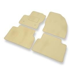 Velours automatten voor Ford C-Max II (2010-2019) - vloermatten - mattenset - DGS Autodywan - beige