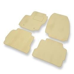 Velours automatten voor Ford Mondeo IV (2007-2014) - vloermatten - mattenset - DGS Autodywan - beige