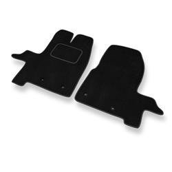 Velours automatten voor Ford Transit Custom (2012-....) - vloermatten - mattenset - DGS Autodywan - zwart