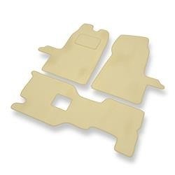 Velours automatten voor Ford Transit VI (2000-2006) - vloermatten - mattenset - DGS Autodywan - beige