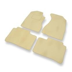 Velours automatten voor Honda CR-V II (2001-2007) - vloermatten - mattenset - DGS Autodywan - beige