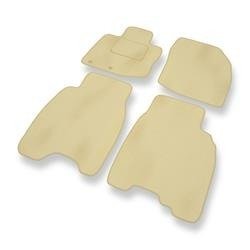 Velours automatten voor Honda Civic VIII (3 deuren, 5 deuren) (2006-2011) - vloermatten - mattenset - DGS Autodywan - beige