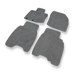 Velours automatten voor Honda Civic VIII (3 deuren, 5 deuren) (2006-2011) - vloermatten - mattenset - DGS Autodywan - grijs