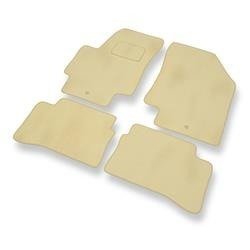 Velours automatten voor Hyundai Accent III (2006-2011) - vloermatten - mattenset - DGS Autodywan - beige