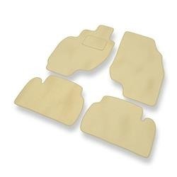 Velours automatten voor Hyundai Coupe II (1999-2002) - vloermatten - mattenset - DGS Autodywan - beige