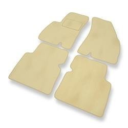 Velours automatten voor Hyundai Santa Fe I (2000-2006) - vloermatten - mattenset - DGS Autodywan - beige