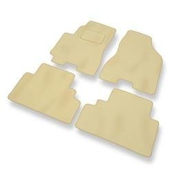 Velours automatten voor Hyundai Tucson I (2004-2010) - vloermatten - mattenset - DGS Autodywan - beige