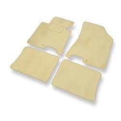 Velours automatten voor Hyundai i40 (2011-2019) - vloermatten - mattenset - DGS Autodywan - beige