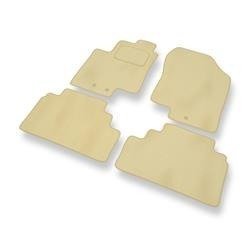 Velours automatten voor Hyundai ix20 (2010-2015) - vloermatten - mattenset - DGS Autodywan - beige