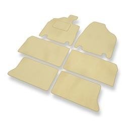 Velours automatten voor Kia Carnival II (2006-2010) - vloermatten - mattenset - DGS Autodywan - beige