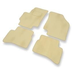 Velours automatten voor Kia Rio II (2005-2011) - vloermatten - mattenset - DGS Autodywan - beige