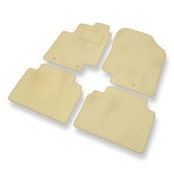 Velours automatten voor Kia Rio III (2011-2016) - vloermatten - mattenset - DGS Autodywan - beige