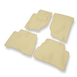 Velours automatten voor Kia Sorento I (2002-2009) - vloermatten - mattenset - DGS Autodywan - beige