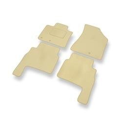 Velours automatten voor Kia Sorento II (2009-2015) - vloermatten - mattenset - DGS Autodywan - beige