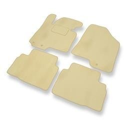 Velours automatten voor Kia Sportage III (2010-2016) - vloermatten - mattenset - DGS Autodywan - beige