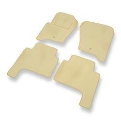 Velours automatten voor Land Rover Discovery III (2004-2009) - vloermatten - mattenset - DGS Autodywan - beige