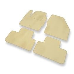 Velours automatten voor Land Rover Freelander II (2006-2014) - vloermatten - mattenset - DGS Autodywan - beige