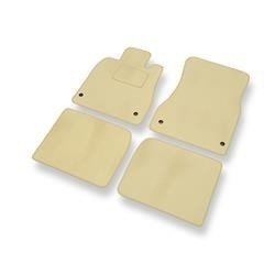 Velours automatten voor Lexus LS III XF30 (2000-2006) - vloermatten - mattenset - DGS Autodywan - beige