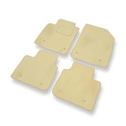 Velours automatten voor Lexus LS IV XF40 (2006-2010) - vloermatten - mattenset - DGS Autodywan - beige