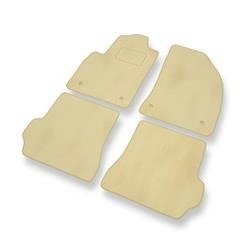 Velours automatten voor Mazda 2 II (2003-2007) - vloermatten - mattenset - DGS Autodywan - beige