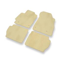 Velours automatten voor Mazda 2 III (2007-2014) - vloermatten - mattenset - DGS Autodywan - beige