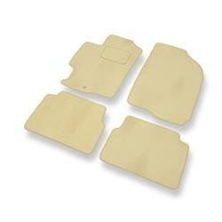 Velours automatten voor Mazda 6 I (2002-2008) - vloermatten - mattenset - DGS Autodywan - beige