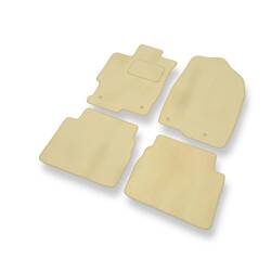 Velours automatten voor Mazda 6 II (2007-2012) - vloermatten - mattenset - DGS Autodywan - beige