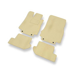 Velours automatten voor Mercedes-Benz CL W215 (1999-2006) - vloermatten - mattenset - DGS Autodywan - beige