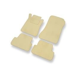 Velours automatten voor Mercedes-Benz CLK A209, C209 (2003-2009) - vloermatten - mattenset - DGS Autodywan - beige