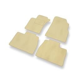 Velours automatten voor Mercedes-Benz M Klas W163 (1997-2005) - vloermatten - mattenset - DGS Autodywan - beige