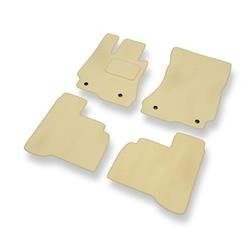 Velours automatten voor Mercedes-Benz S Klas W221 (lange versie) (2006-2013) - vloermatten - mattenset - DGS Autodywan - beige