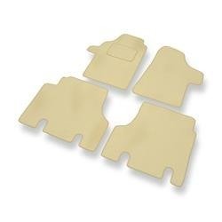 Velours automatten voor Mercedes-Benz Vito W639 (2003-2014) - vloermatten - mattenset - DGS Autodywan - beige