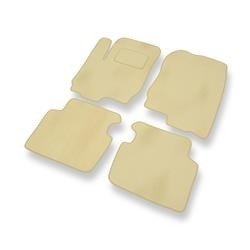 Velours automatten voor Mitsubishi Colt VI (2004-2008) - vloermatten - mattenset - DGS Autodywan - beige