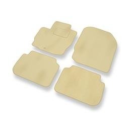 Velours automatten voor Mitsubishi Colt VII (2008-2012) - vloermatten - mattenset - DGS Autodywan - beige